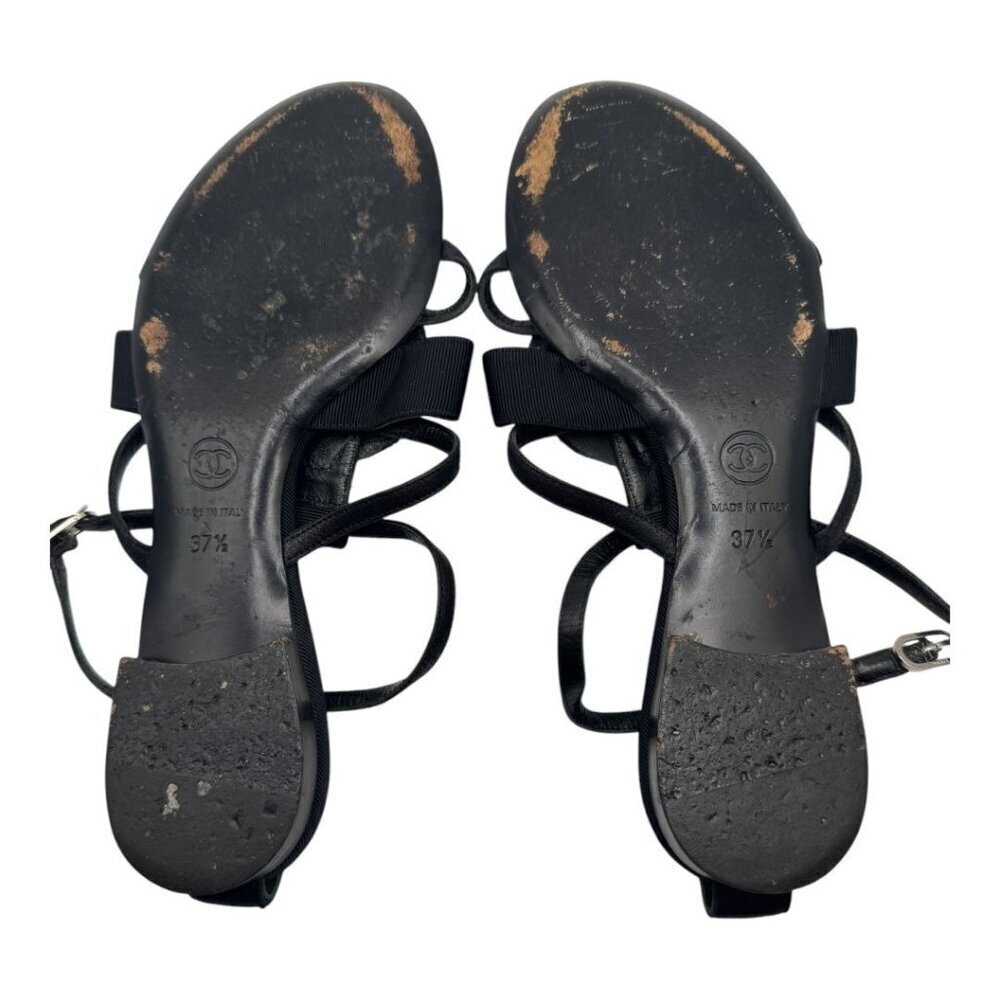 Chanel SS2006 Karl Lagerfeld Sandals T-Strap Byzantine Cross EU 37.5 - Picture 9 of 9